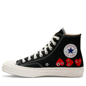 CDG Converse Multi Red Heart High Top (Black)