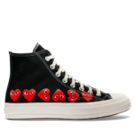 CDG Converse Multi Red Heart High Top (Black)