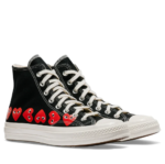 CDG Converse Multi Red Heart High Top (Black)