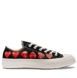 CDG Converse Multi Red Heart Low Top (Black)