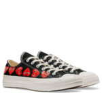 CDG Converse Multi Red Heart Low Top (Black)