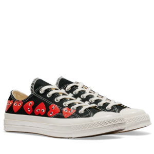 CDG Converse Multi Red Heart Low Top (Black)