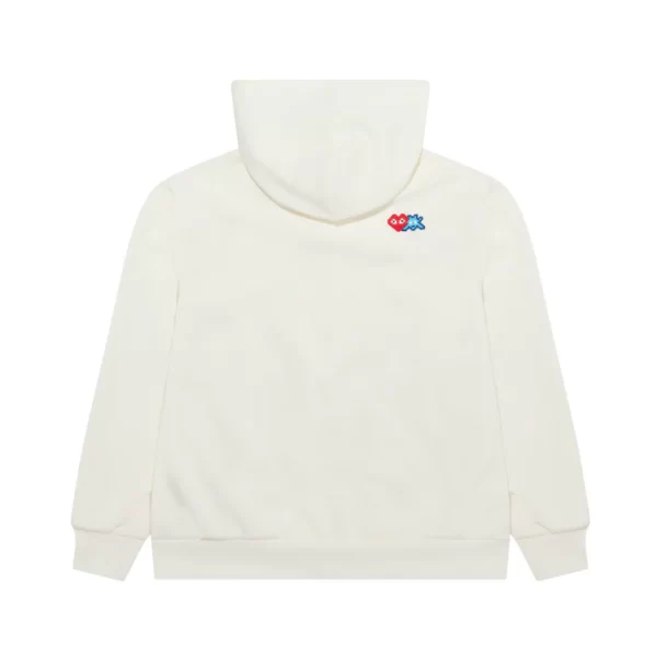 CDG Cream Color Zipper Hoodie