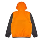 CDG K Way Half Zip Jacket Orange Black