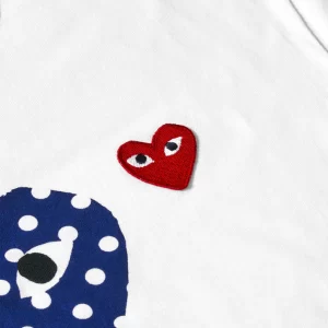 CDG Polka Dot Double Heart T Shirt