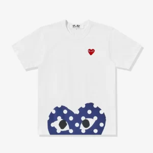 Polka Dot Edge Heart T Shirt