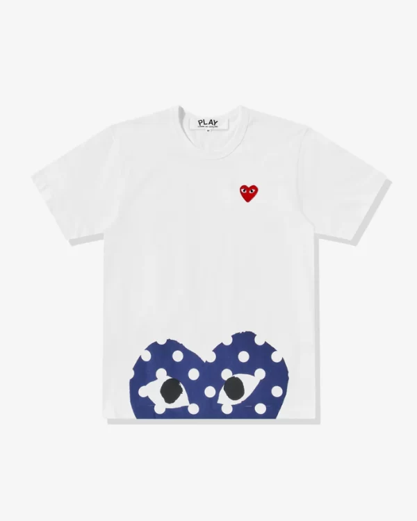 Polka Dot Edge Heart T Shirt