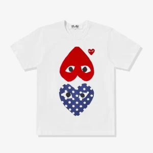 Polka Dot With Upside Down Heart T Shirt