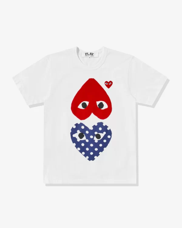 Polka Dot With Upside Down Heart T Shirt