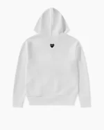 CDG White Color Zipper Hoodie