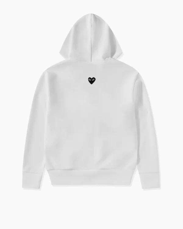 CDG White Color Zipper Hoodie