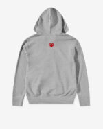 CDG Unisex Reverse Red Heart Zip Hooded Sweatshirt