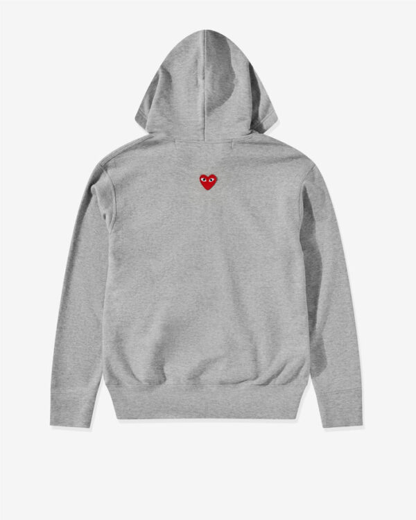 CDG Unisex Reverse Red Heart Zip Hooded Sweatshirt