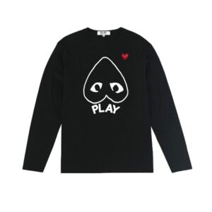 CDG Men Women Long sleeved Black T-shirt